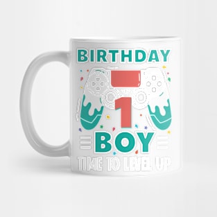 1st Birthday Boy Gamer Funny B-day Gift For Boys kids toddlers Mug